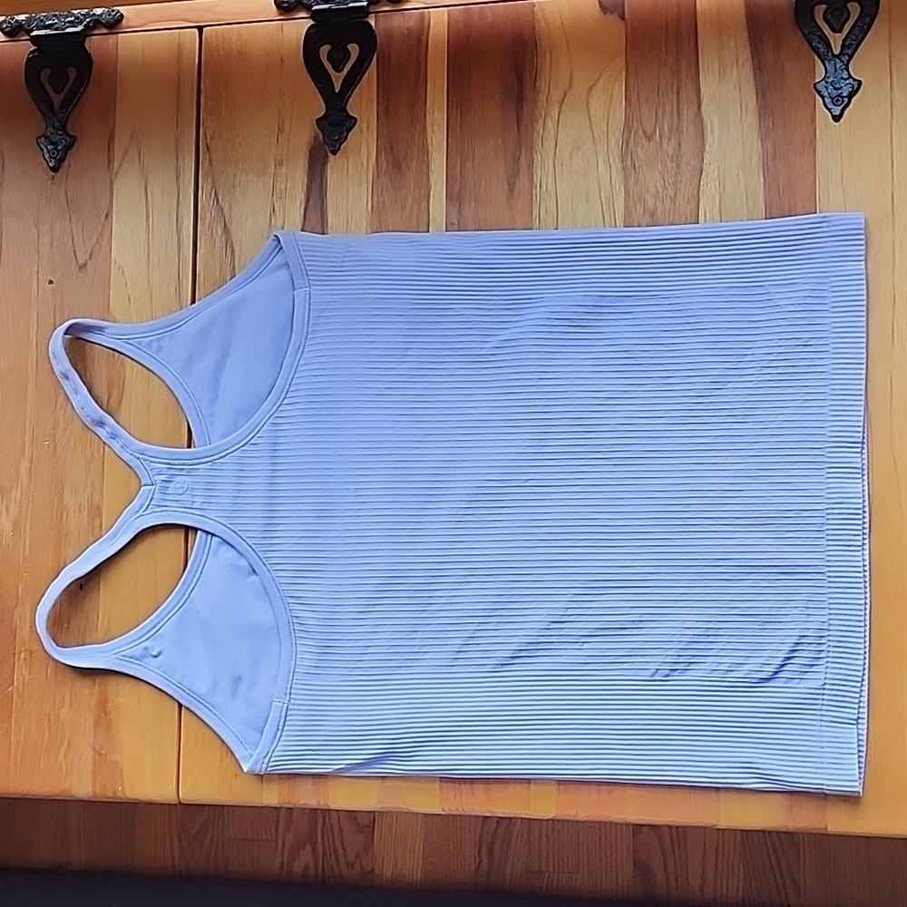 Lululemon Ebb to Street tank top in Lilac Smoke size 10 Racerback NWOT - Picture 9 of 11